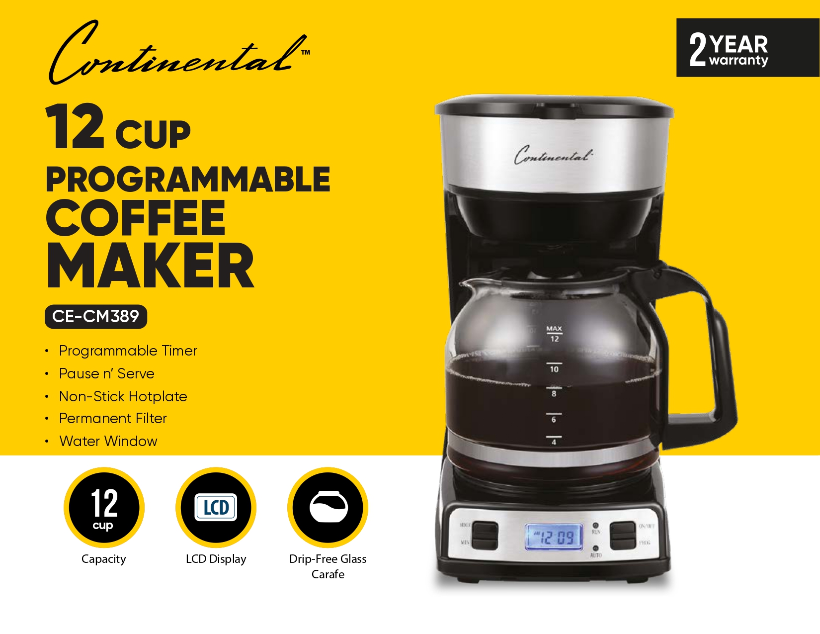 12 CUP PROGRAMMABLE COFFEE MAKER