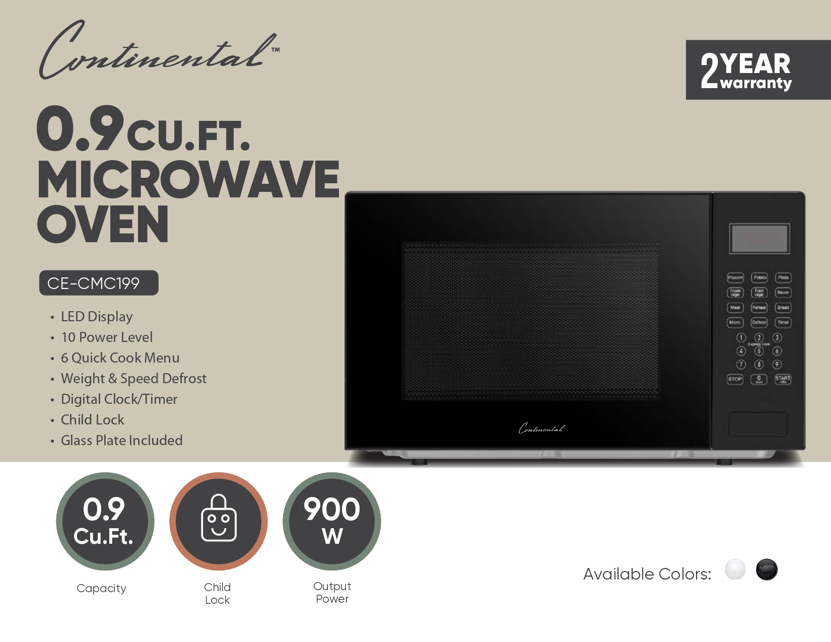 0.9CU.FT MICROWAVE OVEN