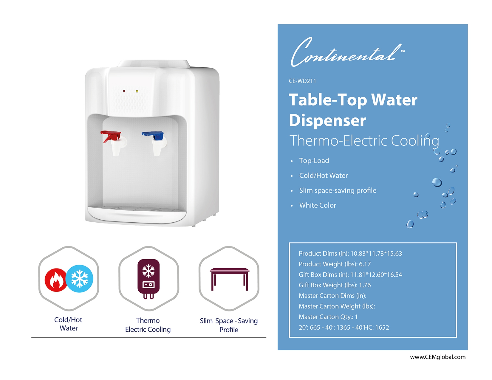 Table-Top Water Dipenser