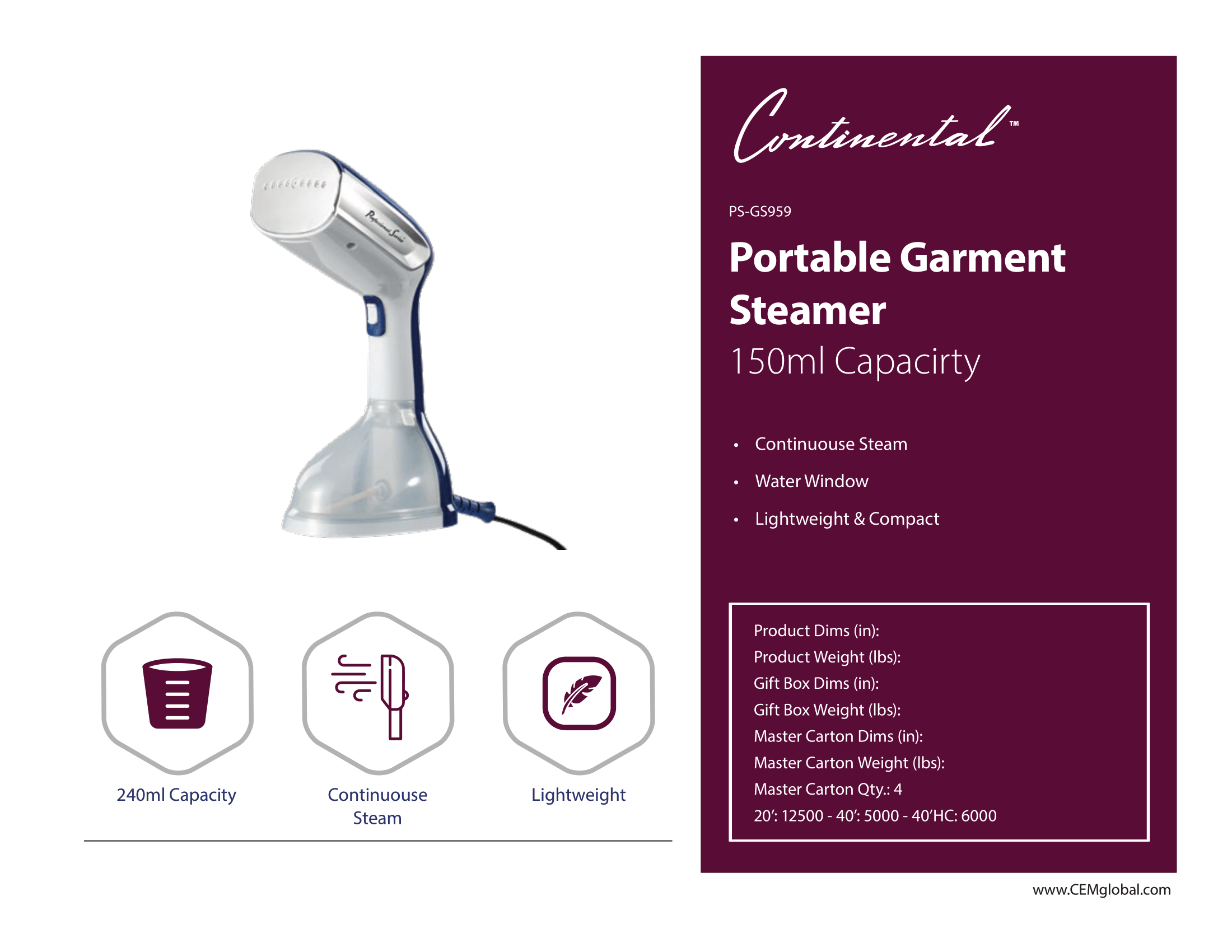Portable Garment Steamer