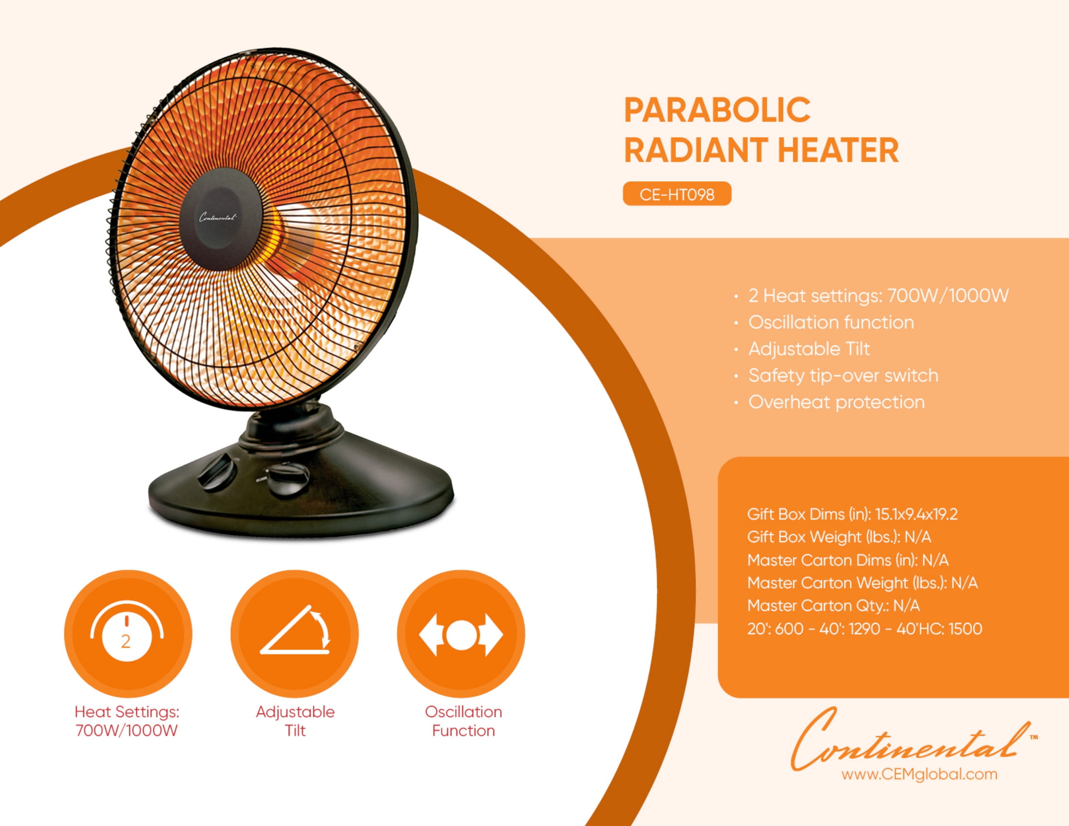 Parabolic Radiant Heater