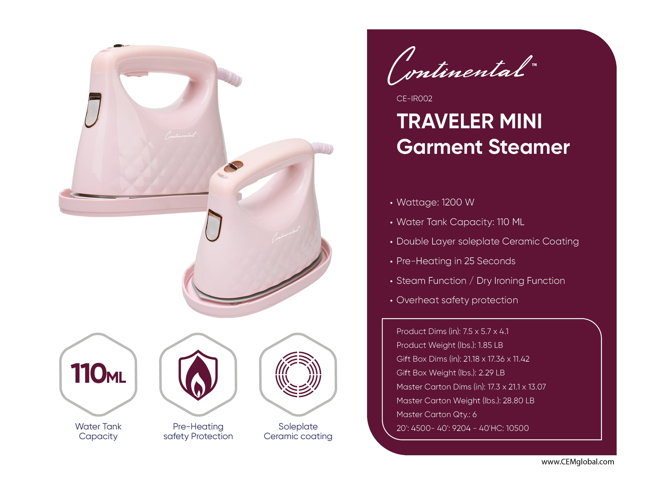 Traveler MINI Garment Steamer