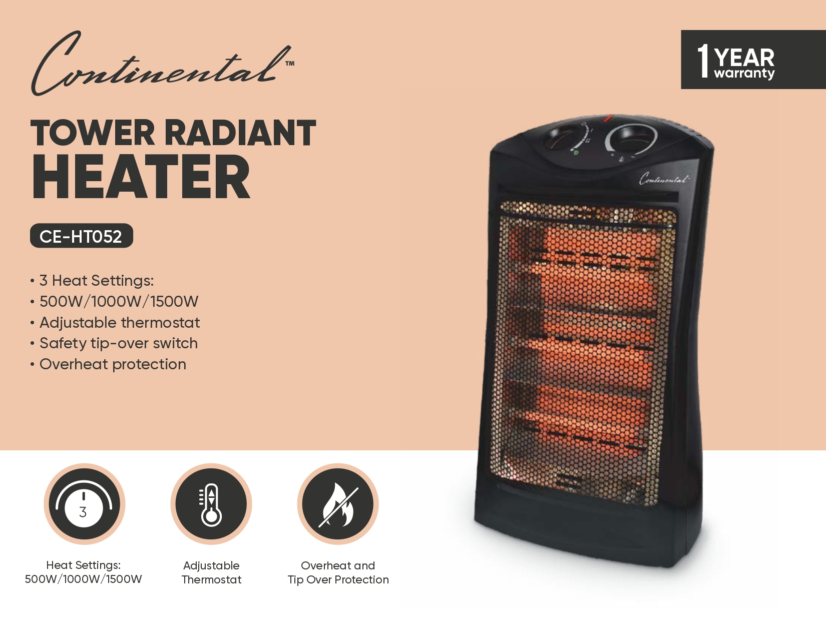 TOWER RADIANT HEATER