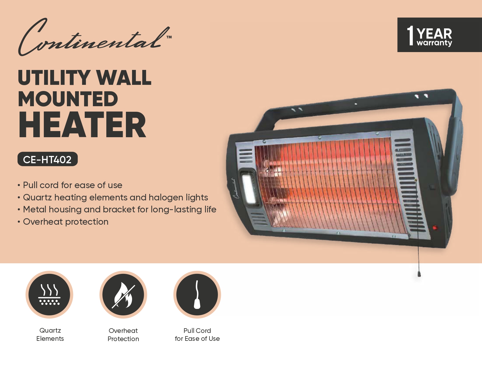 Utility Wall Mounted Heater
