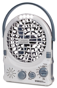 6" Radio Fan with Rechargeable Battery
