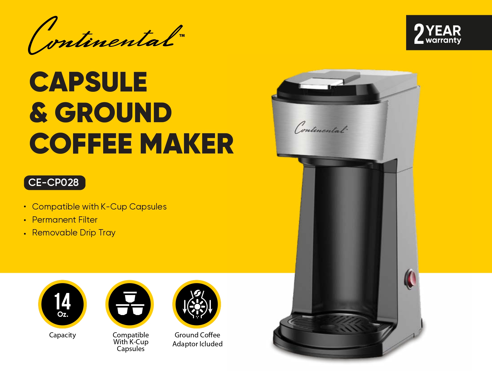 CAPSULE & GROUND COFFEE MAKER