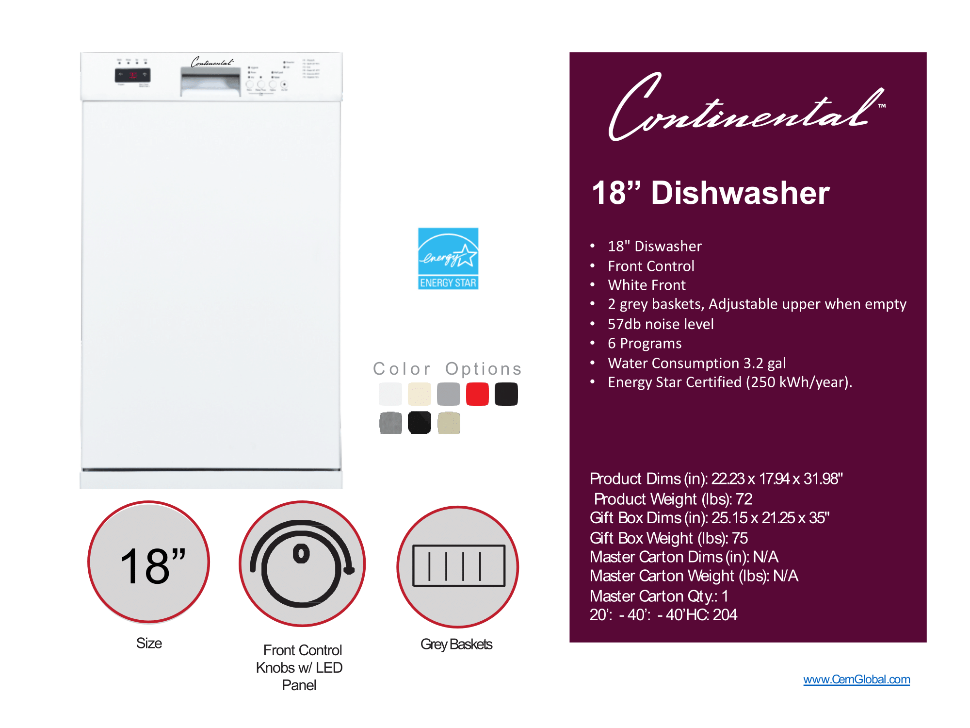 18” Dishwasher