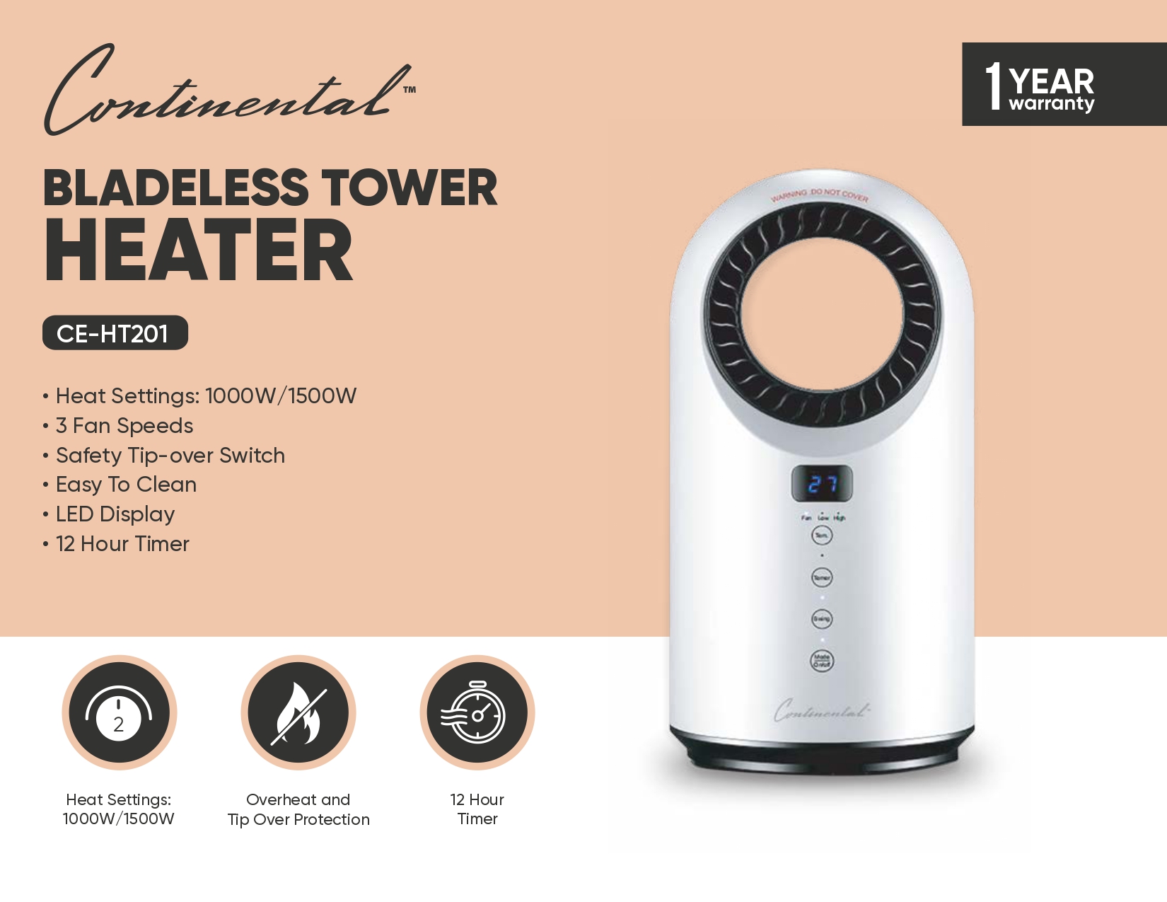 BLADELESS TOWER HEATER